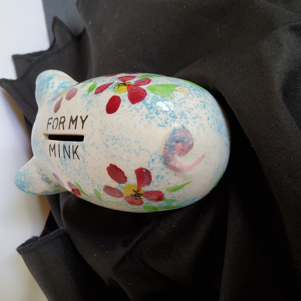Vintage Handpainted Ceramic Piggy Bank Japan - Picture 3 of 8